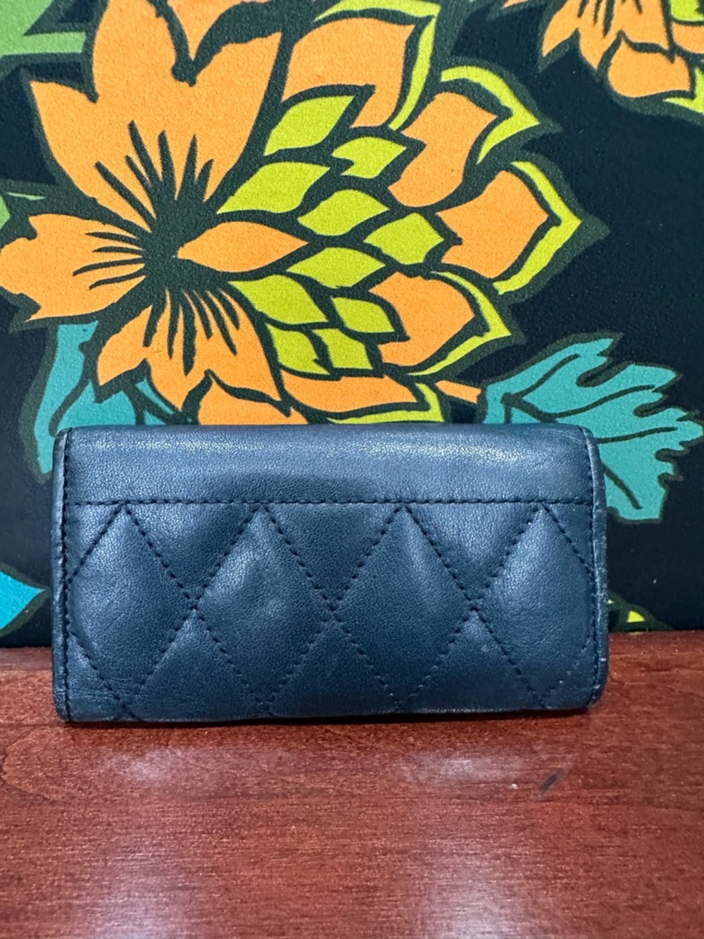 Vintage Roberta di Camerino Leather Key Holder Wallet R Logo Belt Motif Italy - Picture 5 of 10